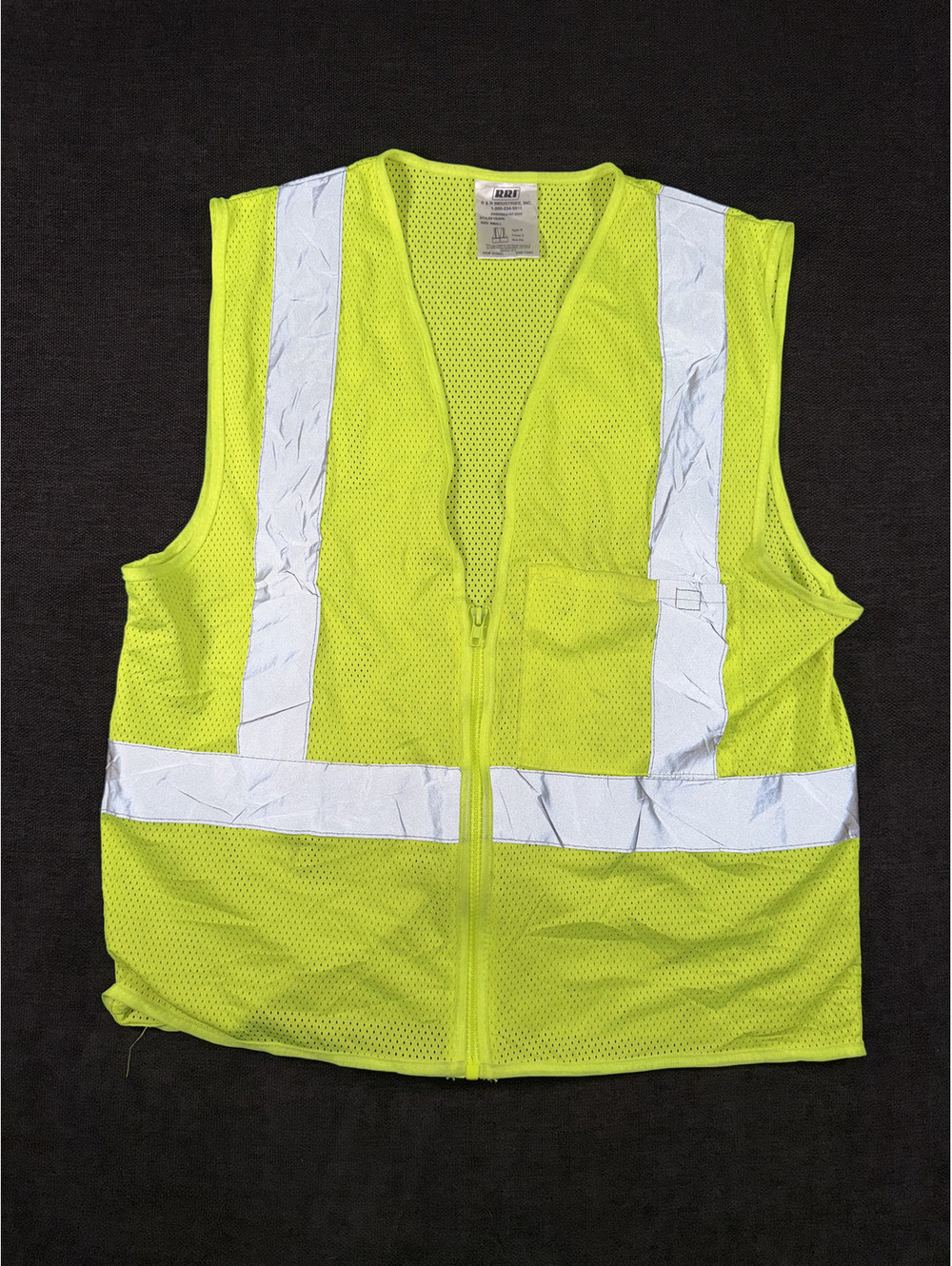 RRI Industries High Visibility Safety Vest Size Small